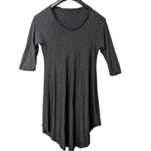 Angelrox Sugar Dress Tunic 3/4 Sleeves Charcoal Gray S/M